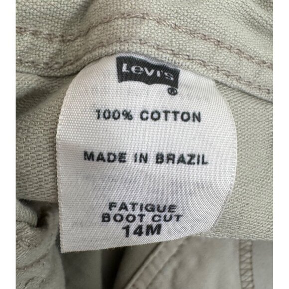 Levis Movin On Fatigue Boot Cut Jeans Low Rise sz 14 grey Y2K - Picture 9 of 9